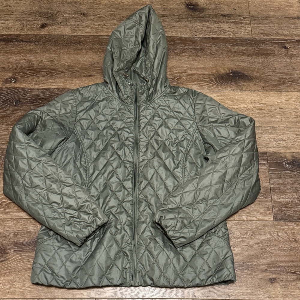 Uniqlo Quilted green puffer jacket XL